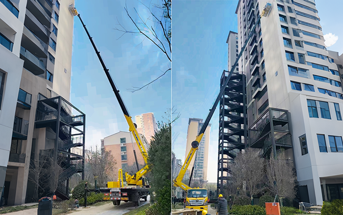 高楼施工遇 “拦路虎”？J9集团 GKS45A 幼飞臂 “精准走位”